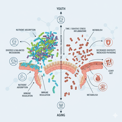 건강한 노화를 위한 장 건강의 중요성