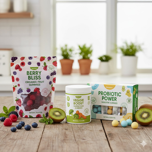 건강한 구미 스낵 제품 이미지