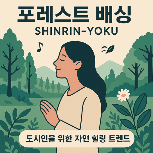 숲 목욕에 대한 개념 이미지