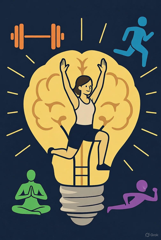 운동과 뇌 건강에 대한 상상 이미지