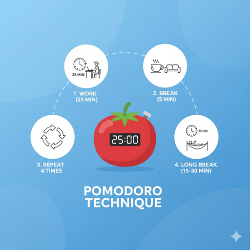 포모도로 기법: 뇌 피로를 방지하는 25분 집중 사이클