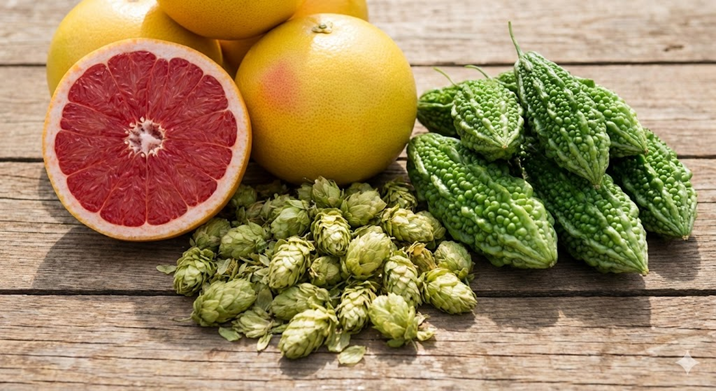 자몽, 홉, 여주의 실사 이미지