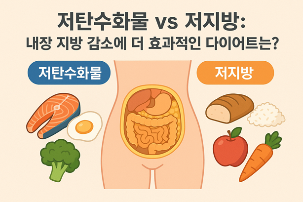 저탄수화물r과 저지방의 비교 인포 이미지