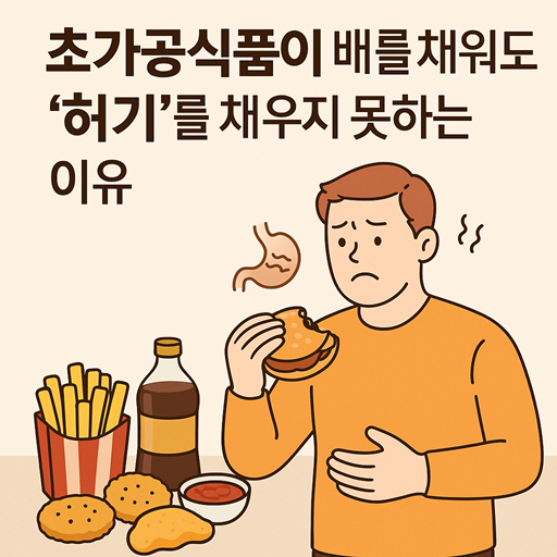 초가공식품과 허기에 대한 인포이미지